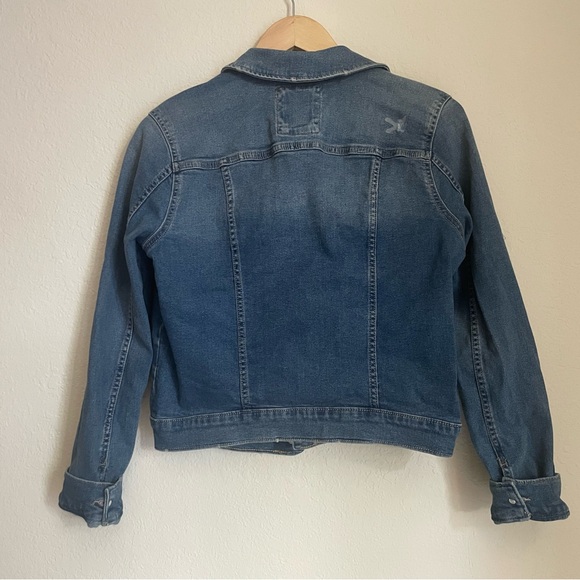 NWOT SO Lightly Distressed Denim Jacket - Blue - Picture 2 of 9